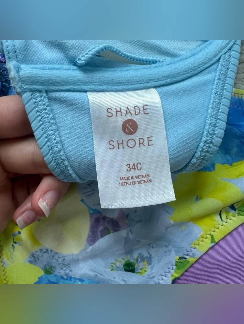 Shade & Shore Seafoam Green Bandeau Bikini with Front Knot - Picture 2 of 2